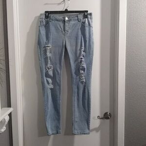 PASION Light Washed Distressed Jeans Size 15 *EUC*